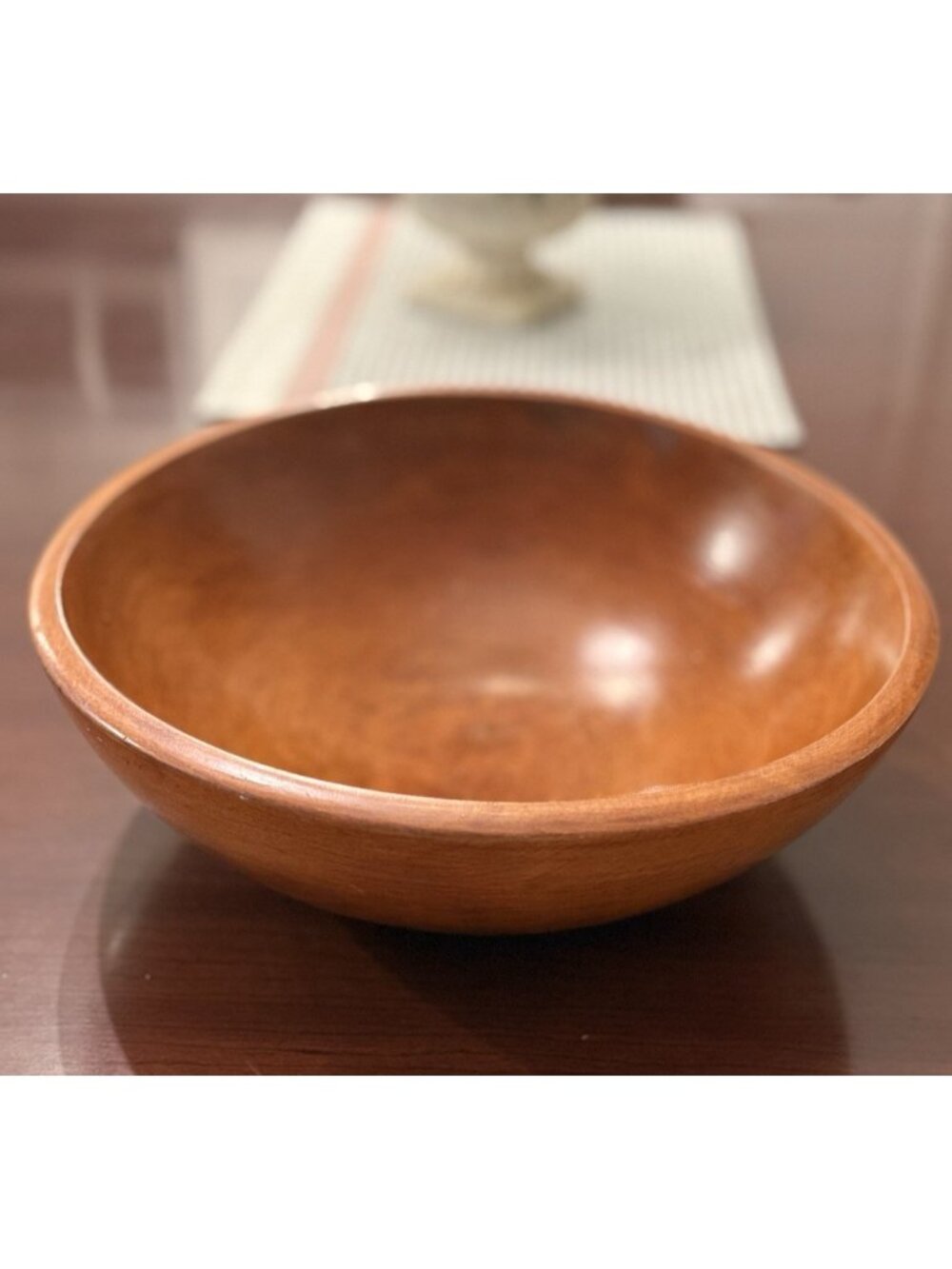 VTG Munising  Asymmetrical Round Hand Turned Bowl 12.25" x 13.25" x 4" Farmhouse